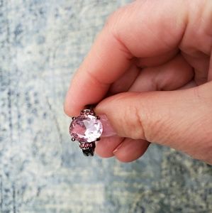 VDAY Treat! Pink Sapphire 💞 Black Rhodium